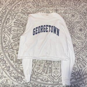 brandy melville white crop sweatshirt